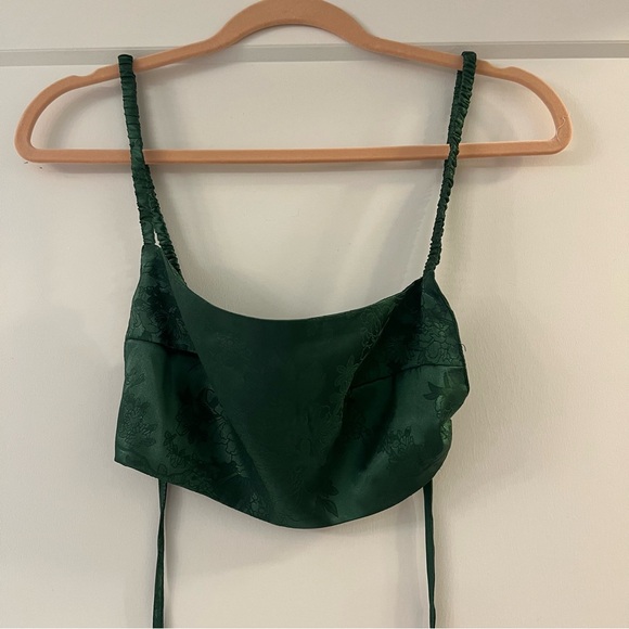 Melanie Dark Emerald Jacquard Tank - Picture 3 of 5